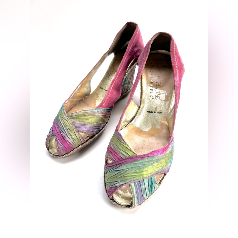 Ron White pink suede wedges/36